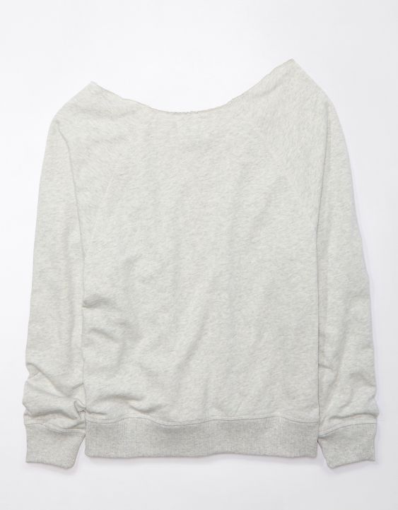 AE Long-Sleeve Off-The-Shoulder Sweatshirt