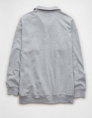 AE Washed Fleece Polo Sweatshirt