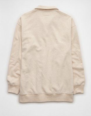 AE Washed Fleece Polo Sweatshirt