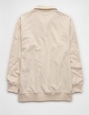 AE Washed Fleece Polo Sweatshirt