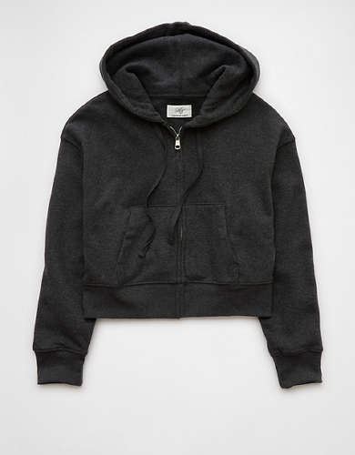 AE Fleece Cropped Zip-Up Hoodie AE Fleece Cropped Zip-Up Hoodie