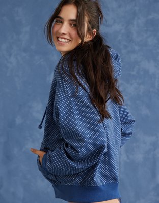 AE x Aerie Match Made In Denim Zip-Up Hoodie