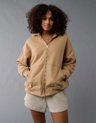 AE Everyday Luxe Oversized Zip Up Hoodie