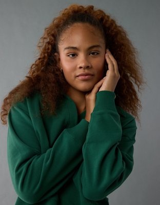 AE Cropped Polo Sweatshirt