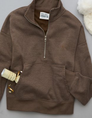 Женские худи American Eagle AE Everyday Luxe Quarter-Zip Sweatshirt — фото 6