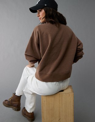 Женские худи American Eagle AE Everyday Luxe Quarter-Zip Sweatshirt — фото 2