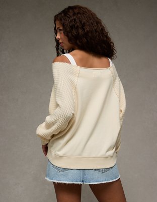 AE Mixed Knit Sweatshirt