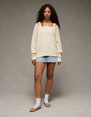 AE Mixed Knit Sweatshirt