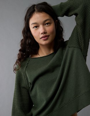 AE Mixed Knit Sweatshirt