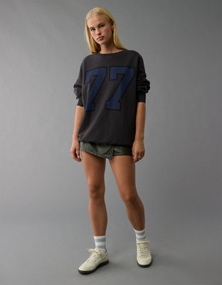 Женские худи American Eagle AE Oversized Logo Graphic Sweatshirt — фото 4