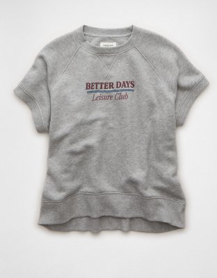 AE Short-Sleeve Graphic Sweatshirt