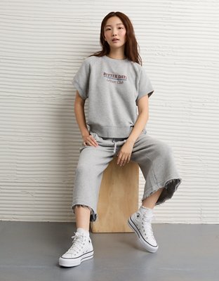 AE Short-Sleeve Graphic Sweatshirt