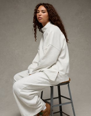AE Everyday Luxe Oversized Mock Neck Sweatshirt