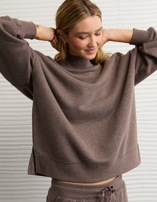 AE Everyday Luxe Oversized Mock Neck Sweatshirt