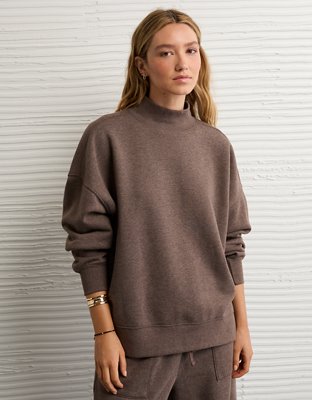 AE Everyday Luxe Oversized Mock Neck Sweatshirt