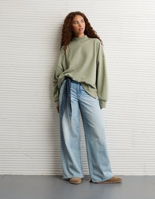 AE Everyday Luxe Oversized Mock Neck Sweatshirt