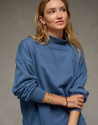 AE Everyday Luxe Oversized Mock Neck Sweatshirt
