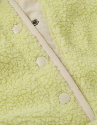 AE Relaxed Sherpa Fleece Henley Sweatshirt