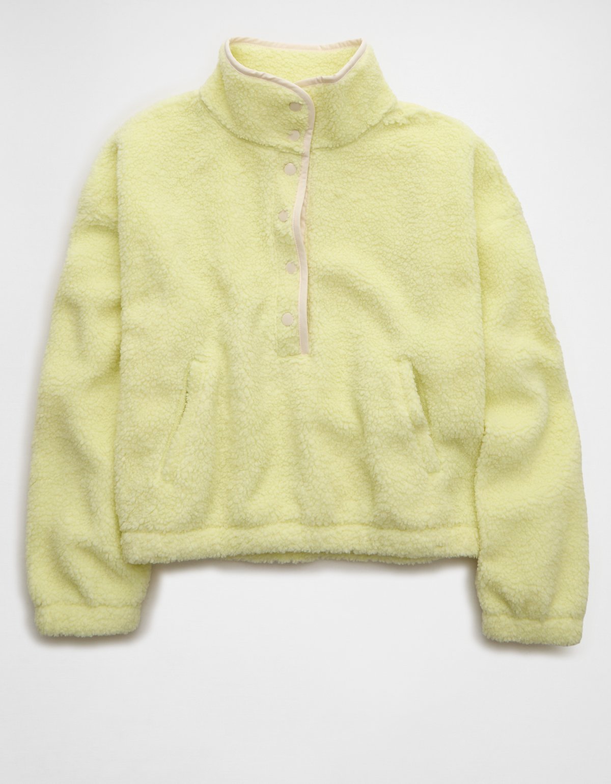 AE Relaxed Sherpa Fleece Henley Sweatshirt - image 3