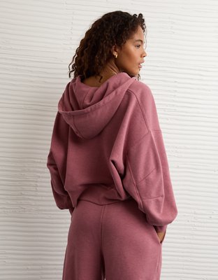 AE Everyday Luxe Double-Zip Balloon Sleeve Hoodie | American Eagle