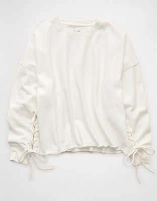 AE Side Lace-Up Sweatshirt | American Eagle