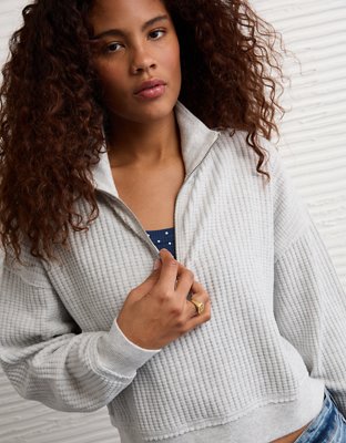 AE Half-Zip Waffle Fleece Sweatshirt