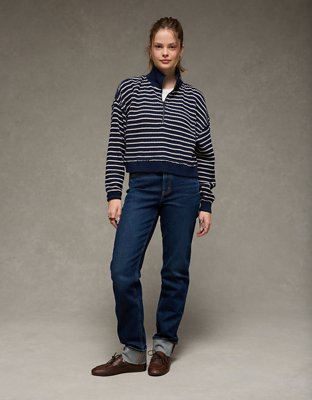 AE Half-Zip Waffle Fleece Sweatshirt