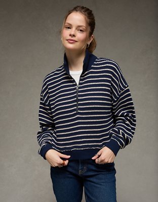 AE Half-Zip Waffle Fleece Sweatshirt