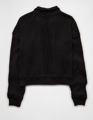 AE Half-Zip Waffle Fleece Sweatshirt