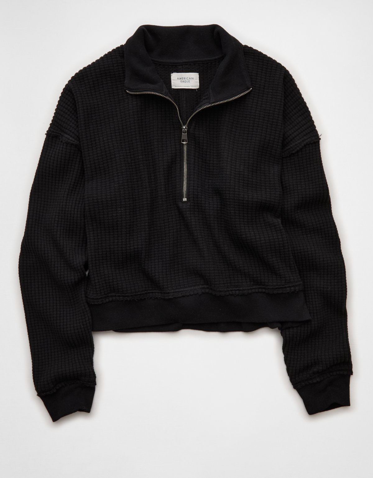 AE Half-Zip Waffle Fleece Sweatshirt - image 3