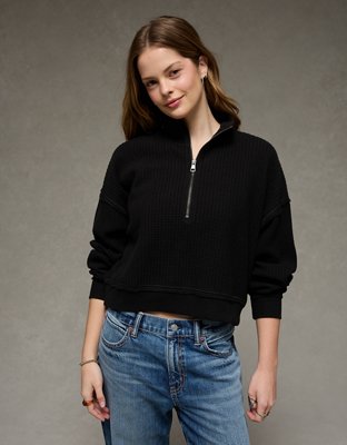 AE Half-Zip Waffle Fleece Sweatshirt