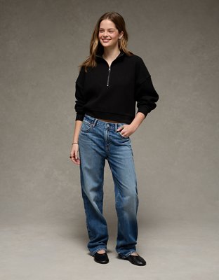 AE Half-Zip Waffle Fleece Sweatshirt