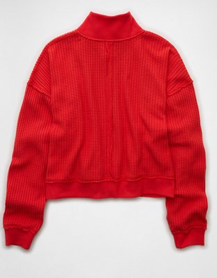 AE Half-Zip Waffle Fleece Sweatshirt
