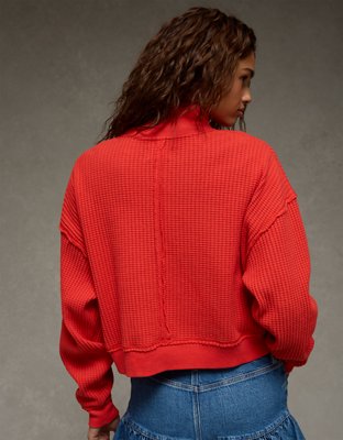 AE Half-Zip Waffle Fleece Sweatshirt