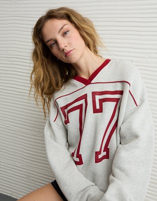 AE Varsity Graphic V-Neck Sweatshirt