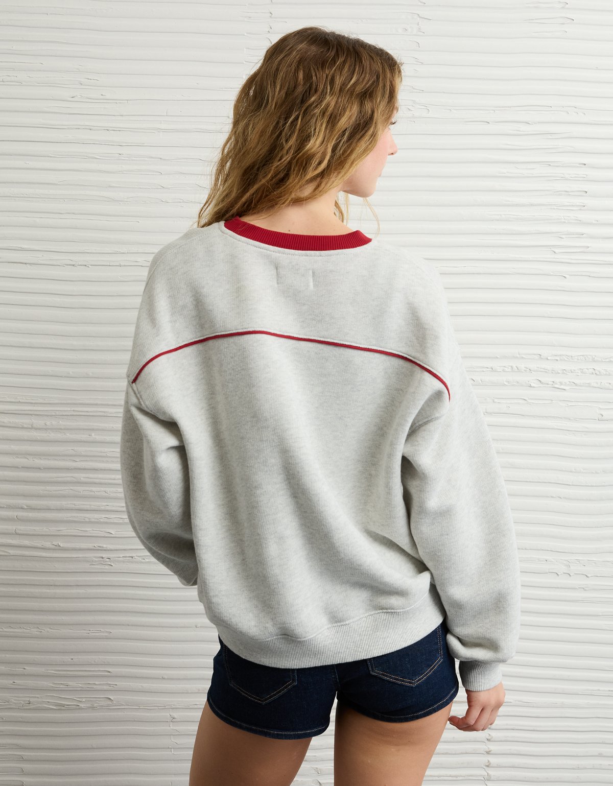 AE Varsity Graphic V-Neck Sweatshirt - image 2