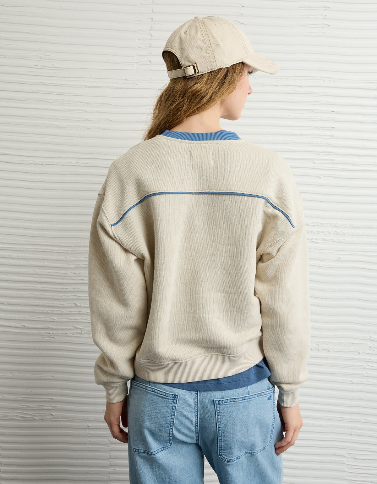 AE Varsity Graphic V-Neck Sweatshirt - image 2