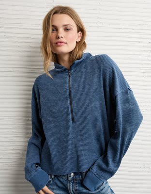 AE Big Hug Quarter-Zip Sweatshirt | American Eagle