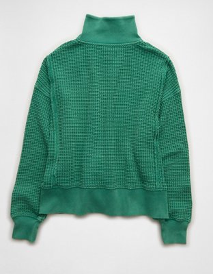 AE Big Hug Waffle Henley Sweatshirt