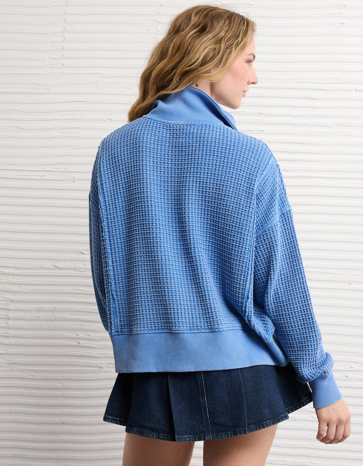 AE Big Hug Waffle Henley Sweatshirt - image 2