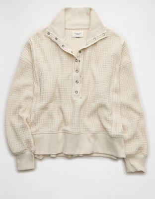 AE Big Hug Waffle Henley Sweatshirt