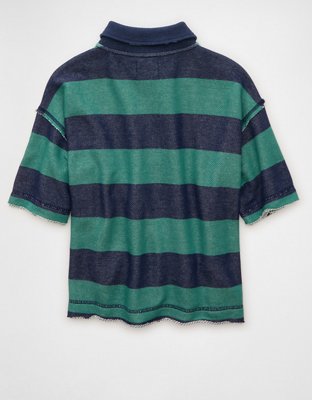 AE Campus Short-Sleeve Rugby Sweatshirt