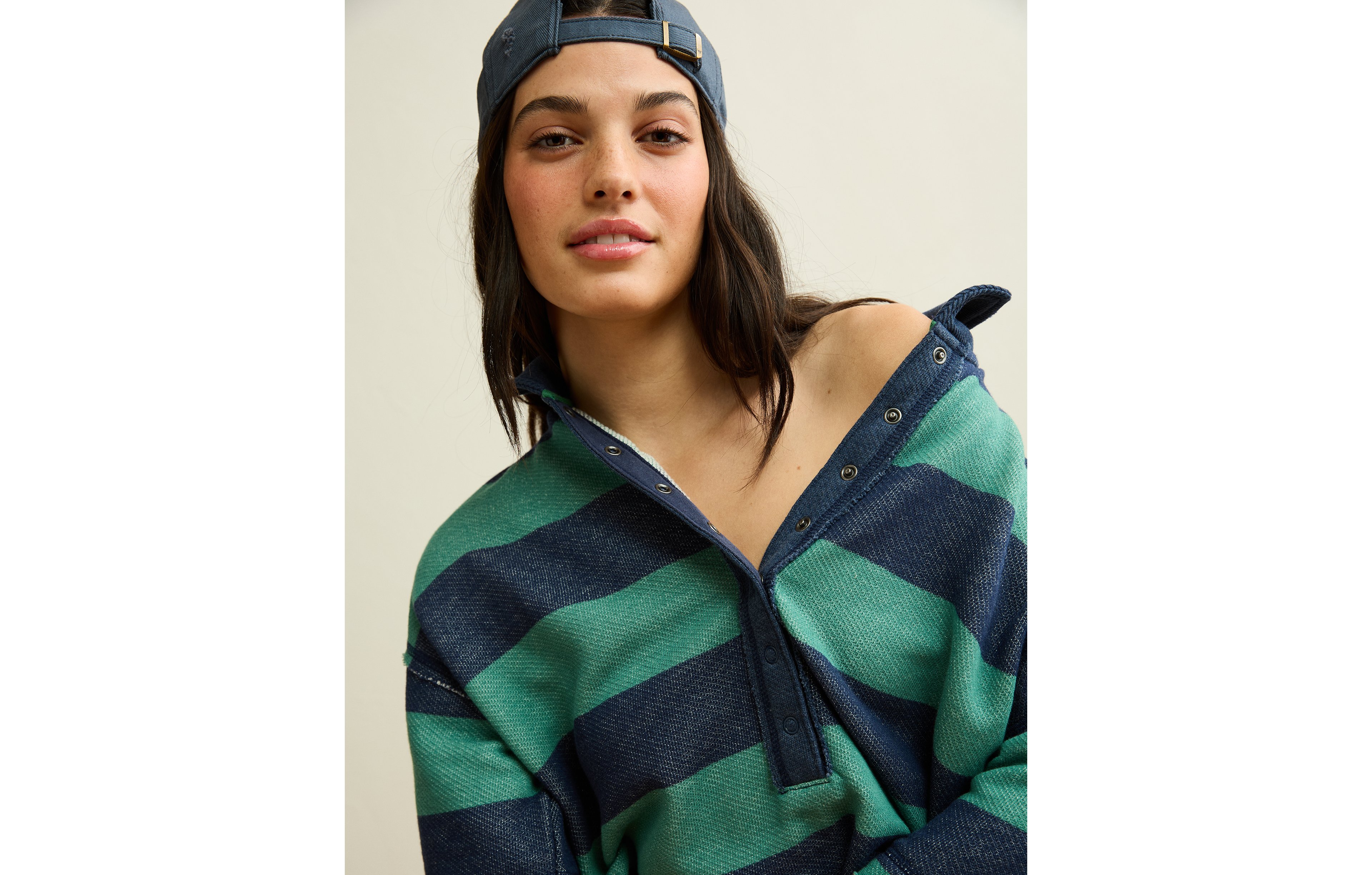 AE Campus Short-Sleeve Rugby Sweatshirt