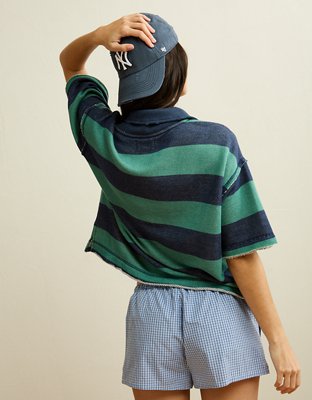 AE Campus Short-Sleeve Rugby Sweatshirt