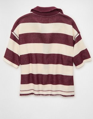 AE Campus Short-Sleeve Rugby Sweatshirt