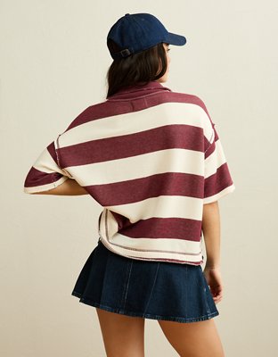 AE Campus Short-Sleeve Rugby Sweatshirt