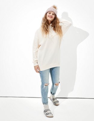 Женские худи American Eagle AE Fleece Tunic Hooded Sweatshirt — фото 5