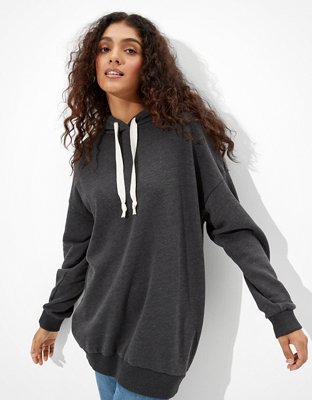 fleece tunic sweatshirt