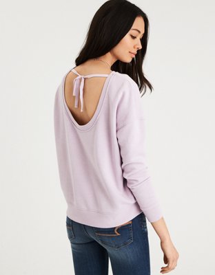 Женские худи American Eagle AE OPEN TIE BACK SWEATSHIRT — фото 2