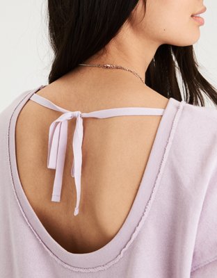 Женские худи American Eagle AE OPEN TIE BACK SWEATSHIRT — фото 5
